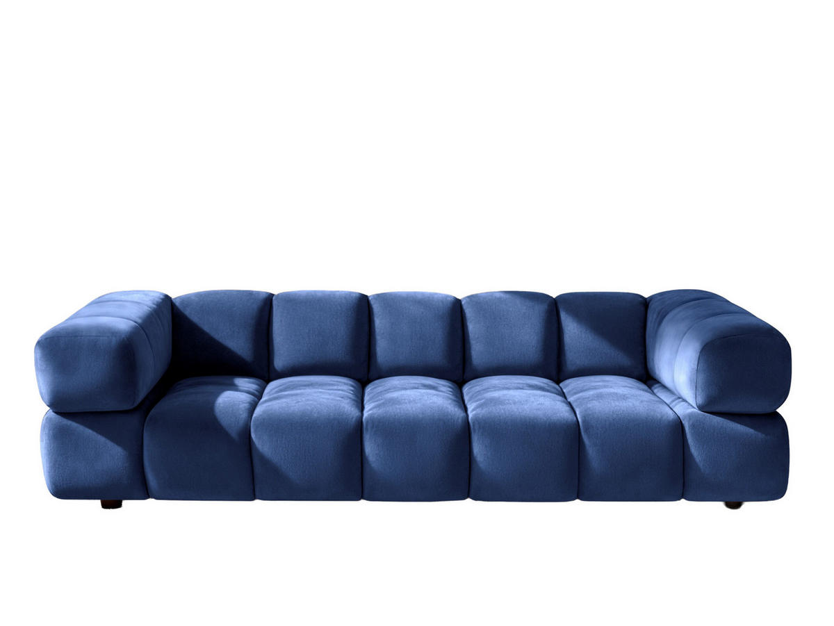 SOFA 4-Sitzer, Couch, Veloursstoff Bluvel, Tintenblau, Averro - Blau, Holz (280/70/96cm) - Kaiser Möbel
