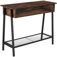 KONSOLENTISCH Tralee,100 x 35 x 80,5 cm,Industrial Holz dunkel, rustikal - Rostfarben, Holzwerkstoff (100/35/80.5cm) - tectake