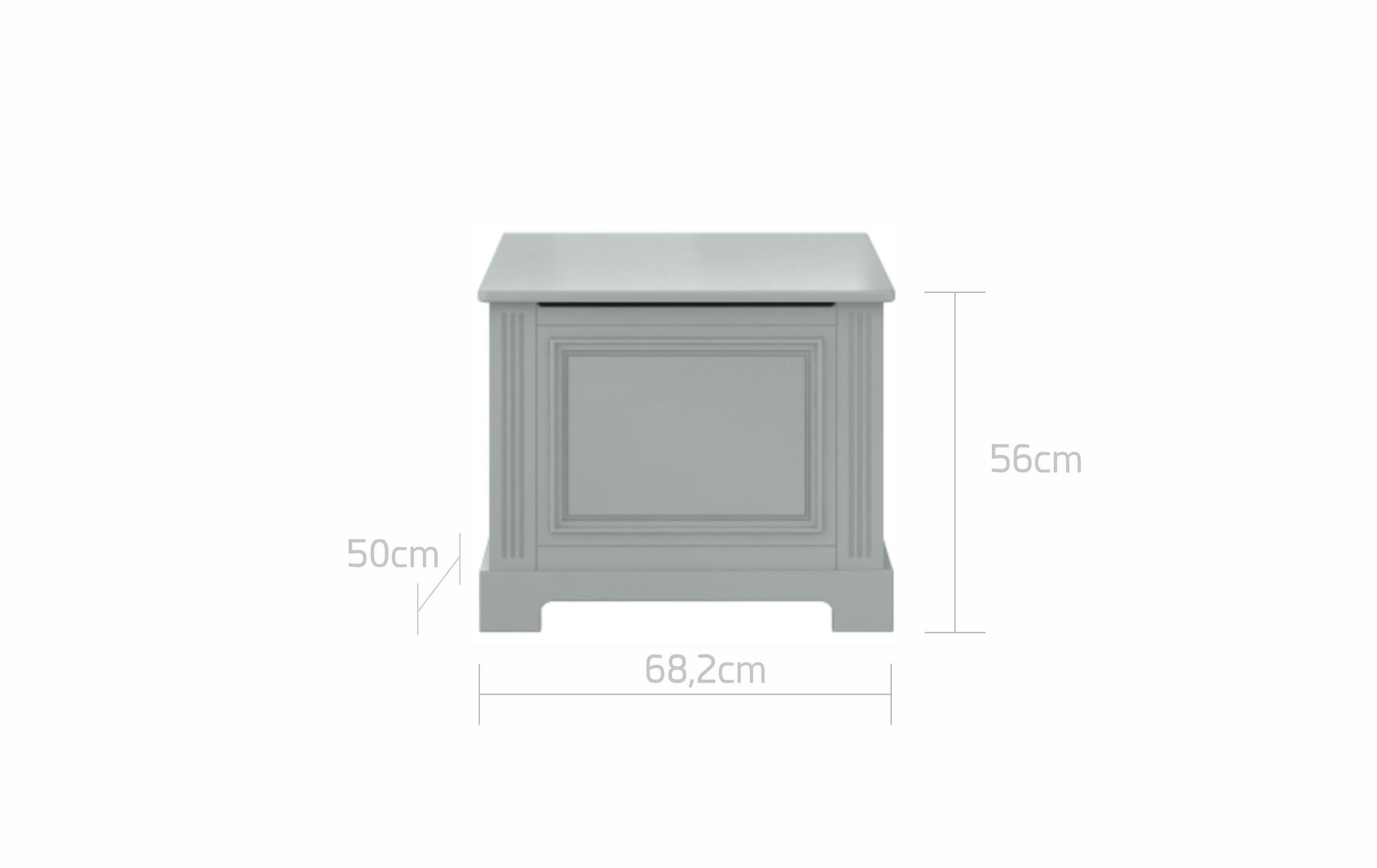 SPIELZEUGTRUHE Ines - Grau, Holzwerkstoff (68/50cm) - RAUMHIRSCH FURNITURE