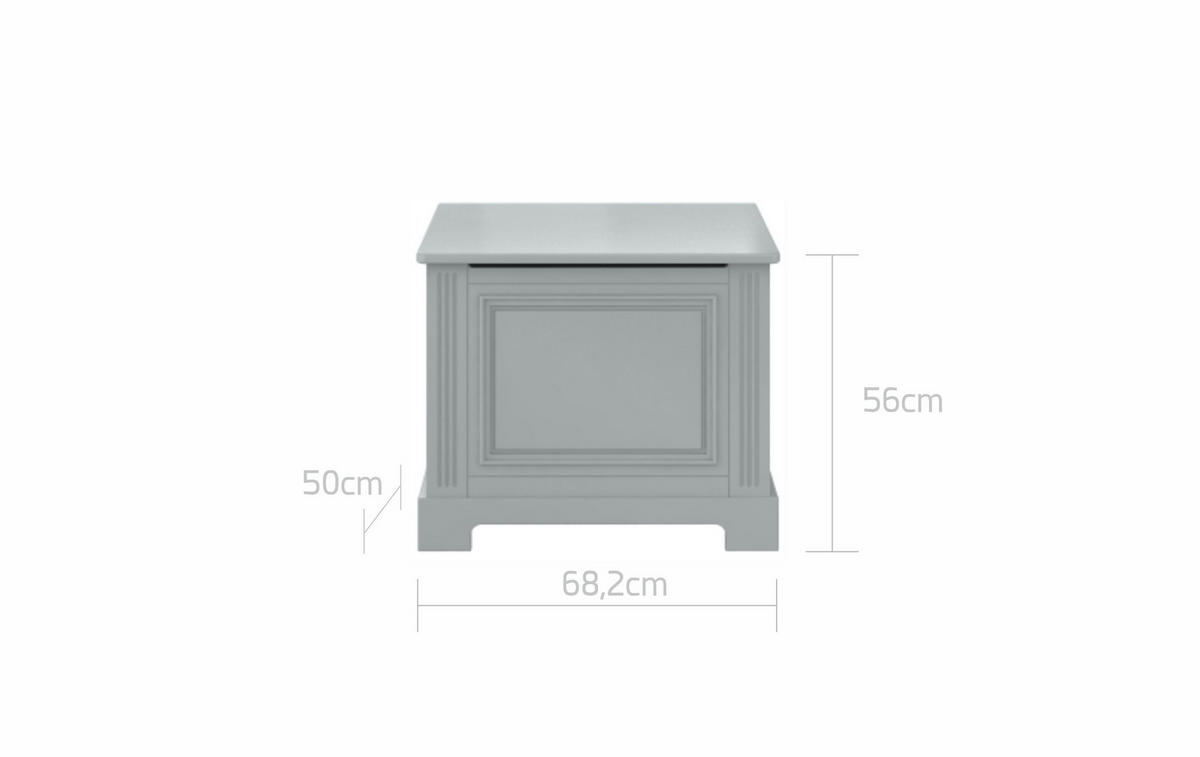 SPIELZEUGTRUHE Ines - Grau, Holzwerkstoff (68/50cm) - RAUMHIRSCH FURNITURE