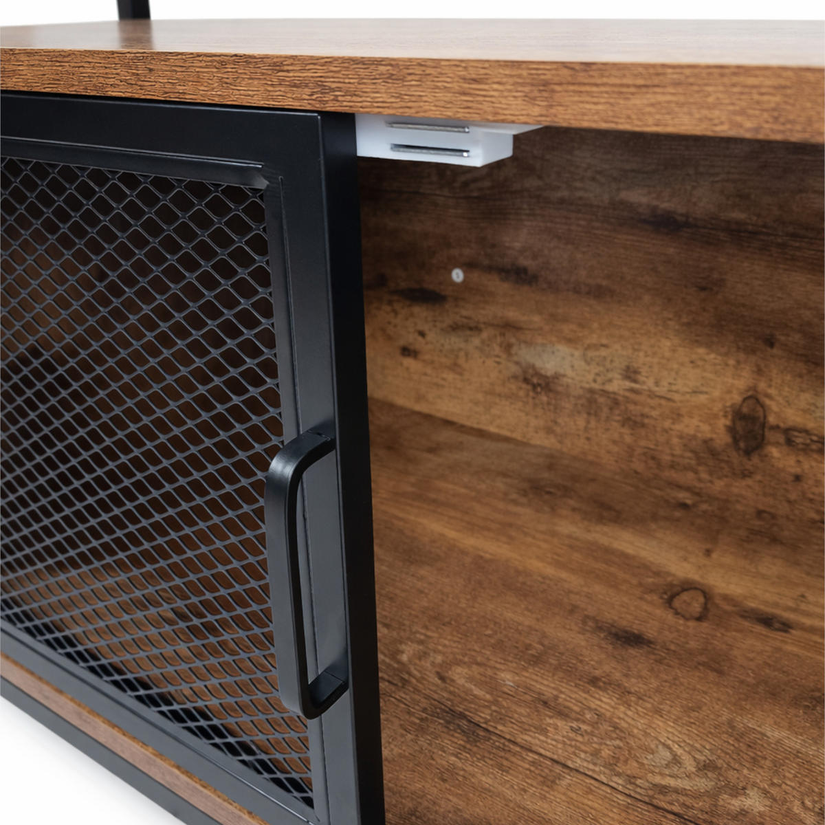 GARDEROBENSTÄNDER Metall mit Schuhschrank Industrial 180×80×40 cm - Dunkelbraun/Schwarz, Holzwerkstoff/Metall (40/180/80cm) - Begryf