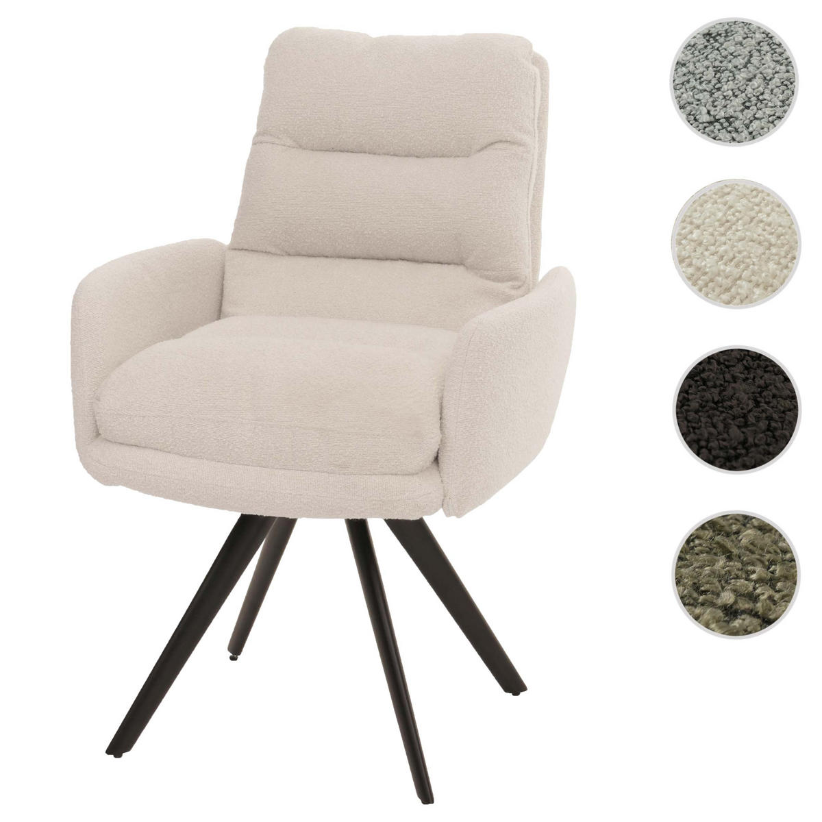 ESSZIMMERSTUHL Cremeweiß - Weiß, Textil (62/92/68cm) - MCW