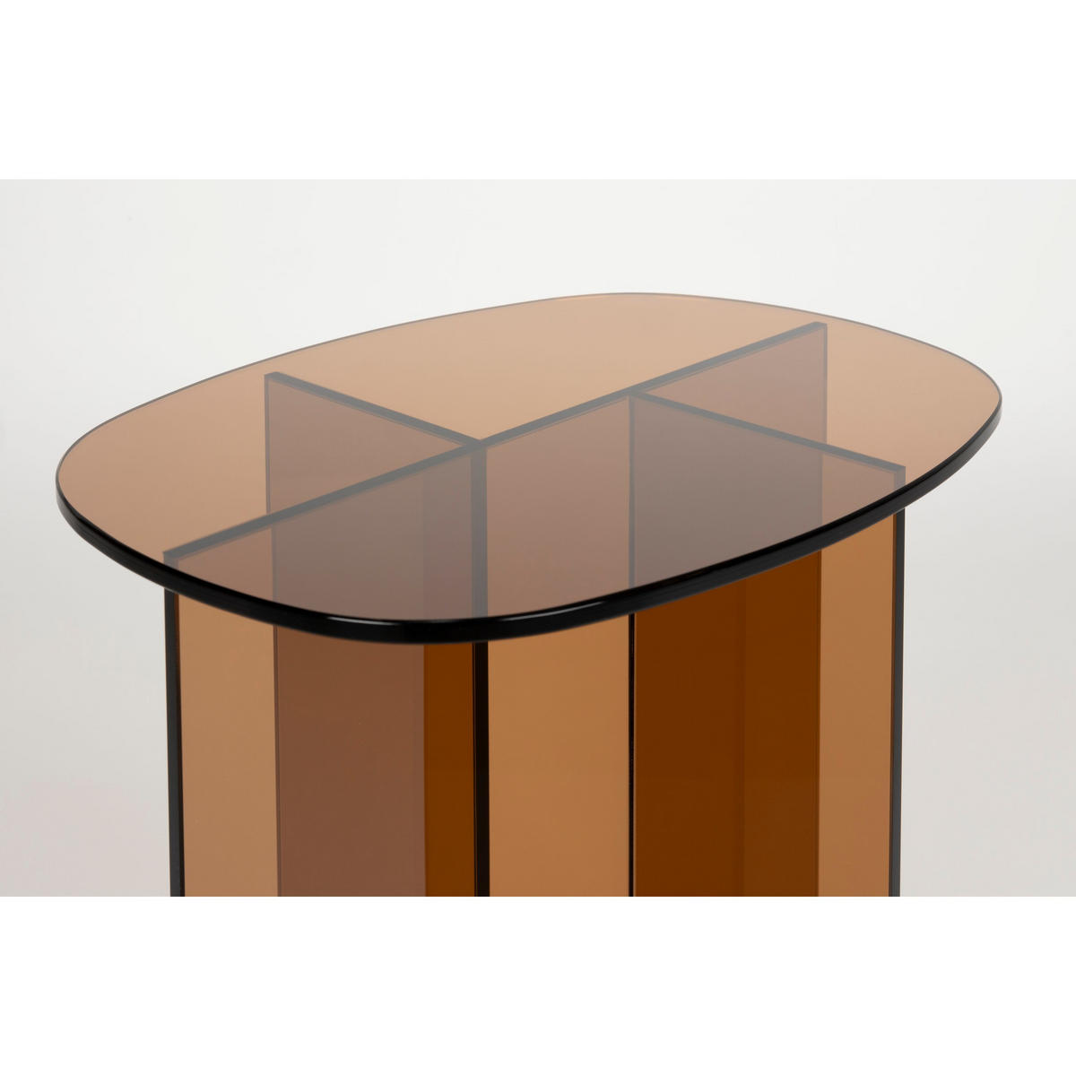 BEISTELLTISCH Linea 30x40 cm Braun - Braun, Glas (30/40/50cm) - Zuiver