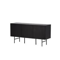 SIDEBOARD BJORKON Schwarz 150x42x75 cm - Schwarz, Holzwerkstoff (150/75/42cm) - FURNLUX