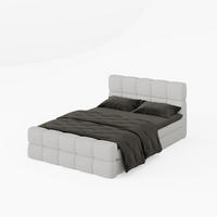 BOXBETT Vanessa 160/200 cm, in Weiß, Bouclé-Stoff, Bettkasten, Matratze, Topper - Weiß, Textil (160/200cm) - Barchello