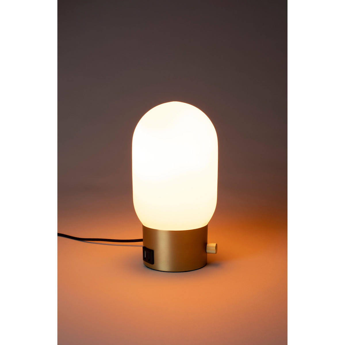 TISCHLAMPE Urban Charger Gold - Goldfarben, Glas (12.5/12.5/24.5cm) - Zuiver