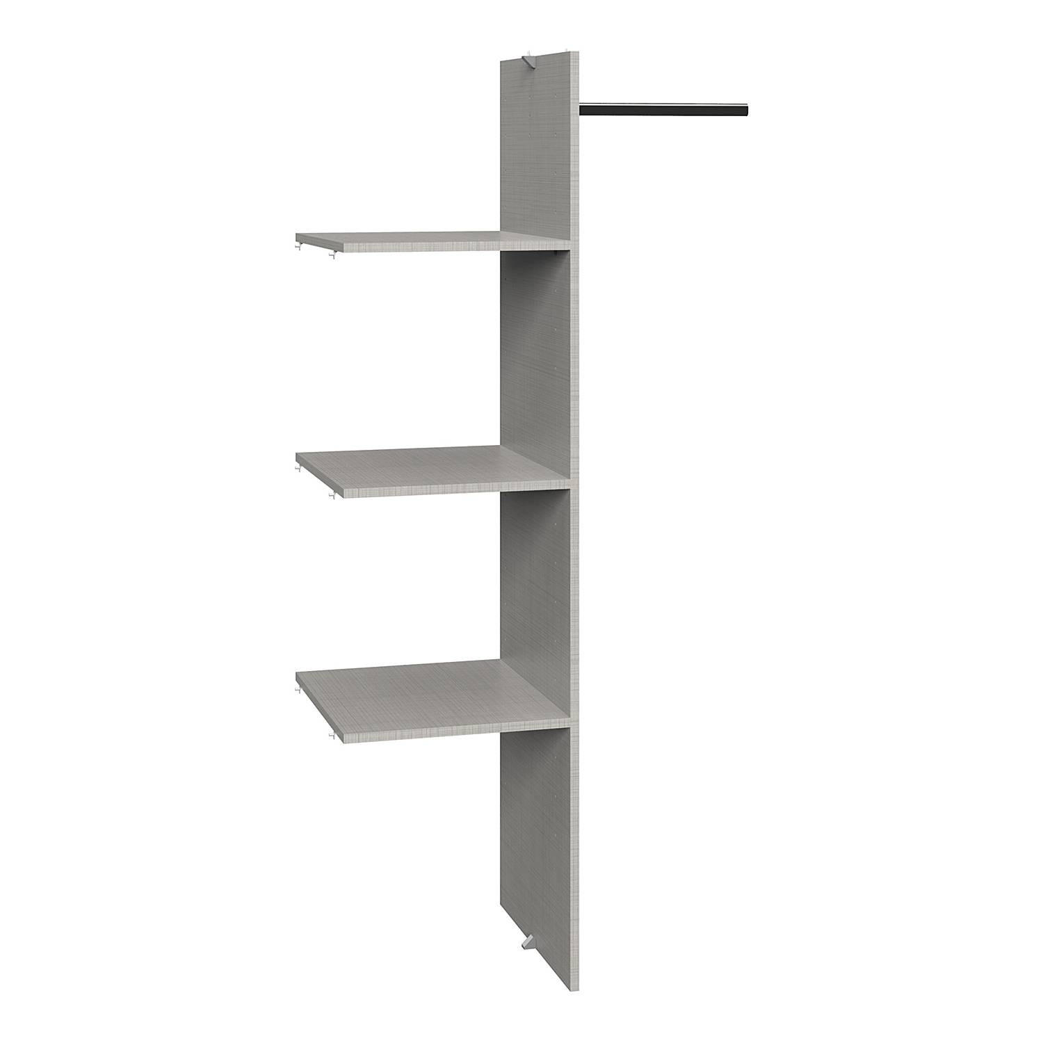 EINLEGEBODENSET Wäscheeinteilung für Fach 90 cm - Grau, Holzwerkstoff (90/2/1cm)