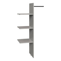 EINLEGEBODENSET Wäscheeinteilung für Fach 90 cm - Grau, Holzwerkstoff (90/2/1cm)