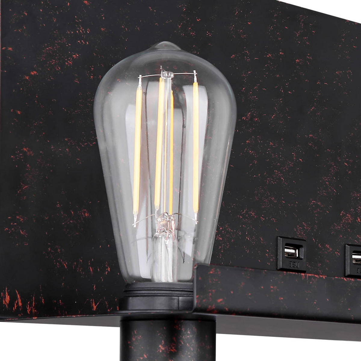 WANDLEUCHTE BAYUDA Schwarz Gold - Schwarz, Metall (48/26/15cm) - Globo Lighting