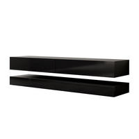 TV-RACK SKY 140 cm mit LED-Beleuchtung - Schwarz, Holzwerkstoff (140/25/34cm) - Lookway