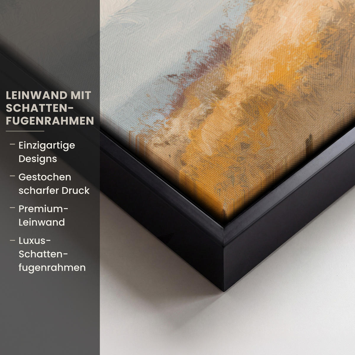 LEINWAND Bilder mit Rahmen - Hügel - Abstrakt - Christentum - Kreuz - 80x60 - Hellgrau, Textil (80/60cm) - MuchoWow