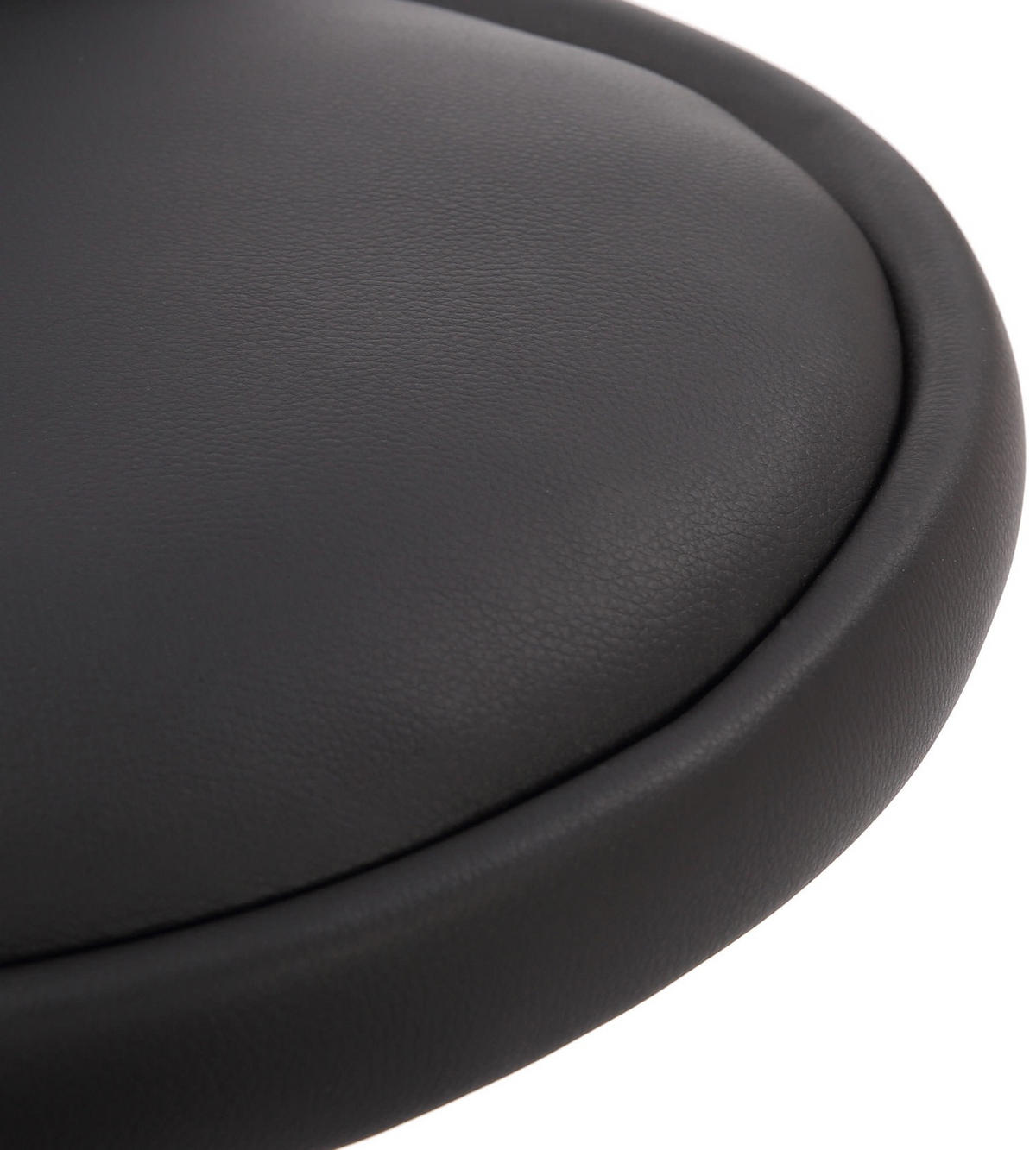 ARBEITSHOCKER Tommy Kunstleder schwarz - Schwarz, Metall (36/72/43cm) - TPFLiving