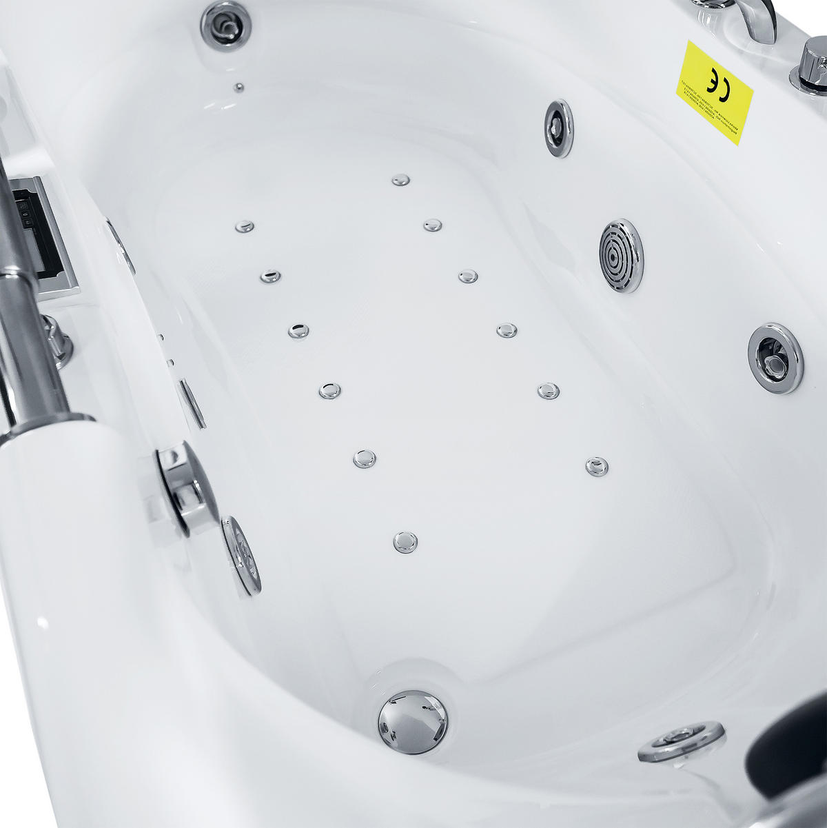 WHIRLPOOL Pool Badewanne mit TV T42L-TH-ALL 171x92cm - Weiß, Glas/Kunststoff (92/79/171cm) - AcquaVapore by Sandra Jentho