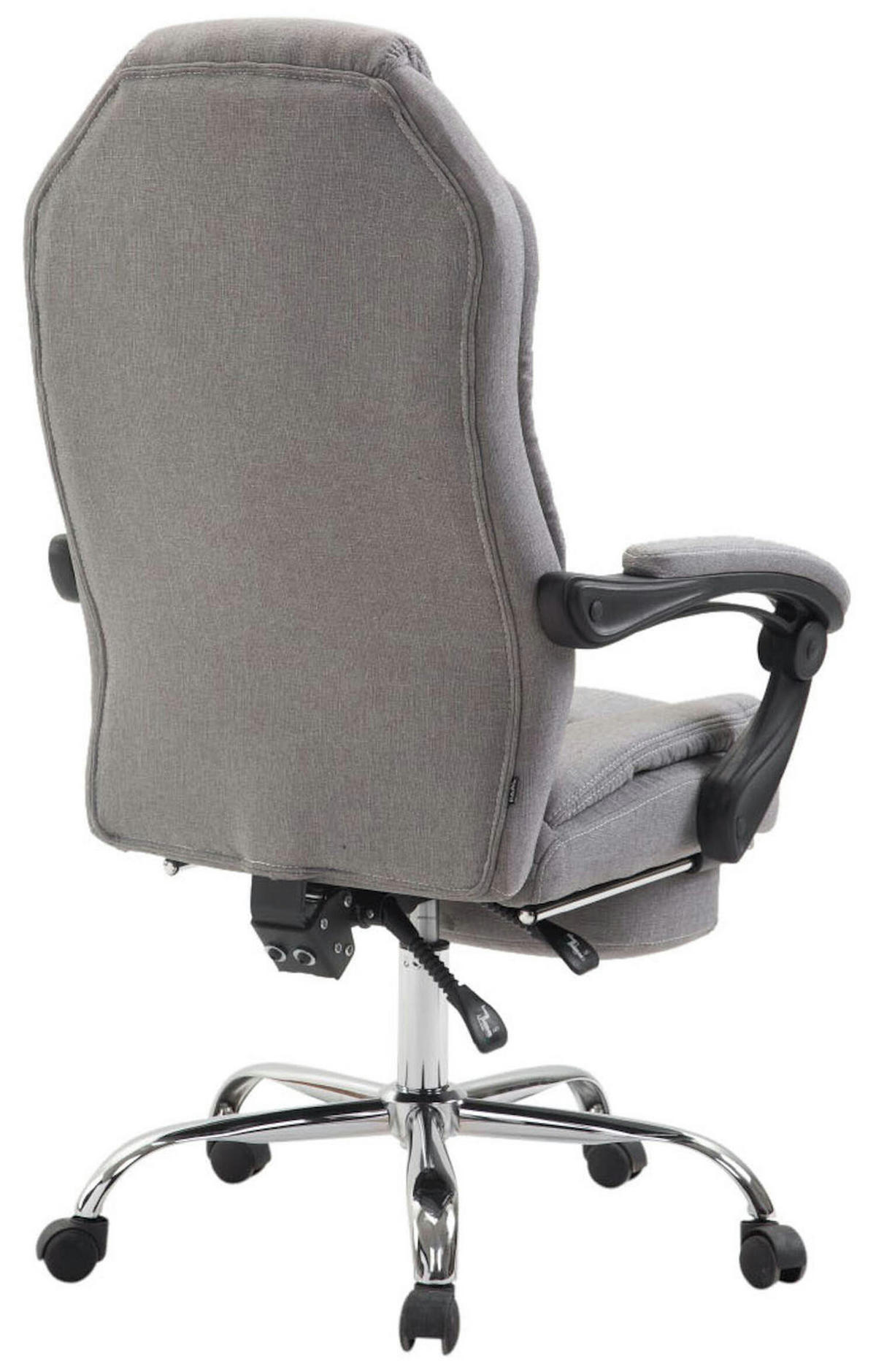 BÜROSTUHL Castan, Stoff Grau - Grau, Textil/Metall (67/124/64cm) - TPFLiving