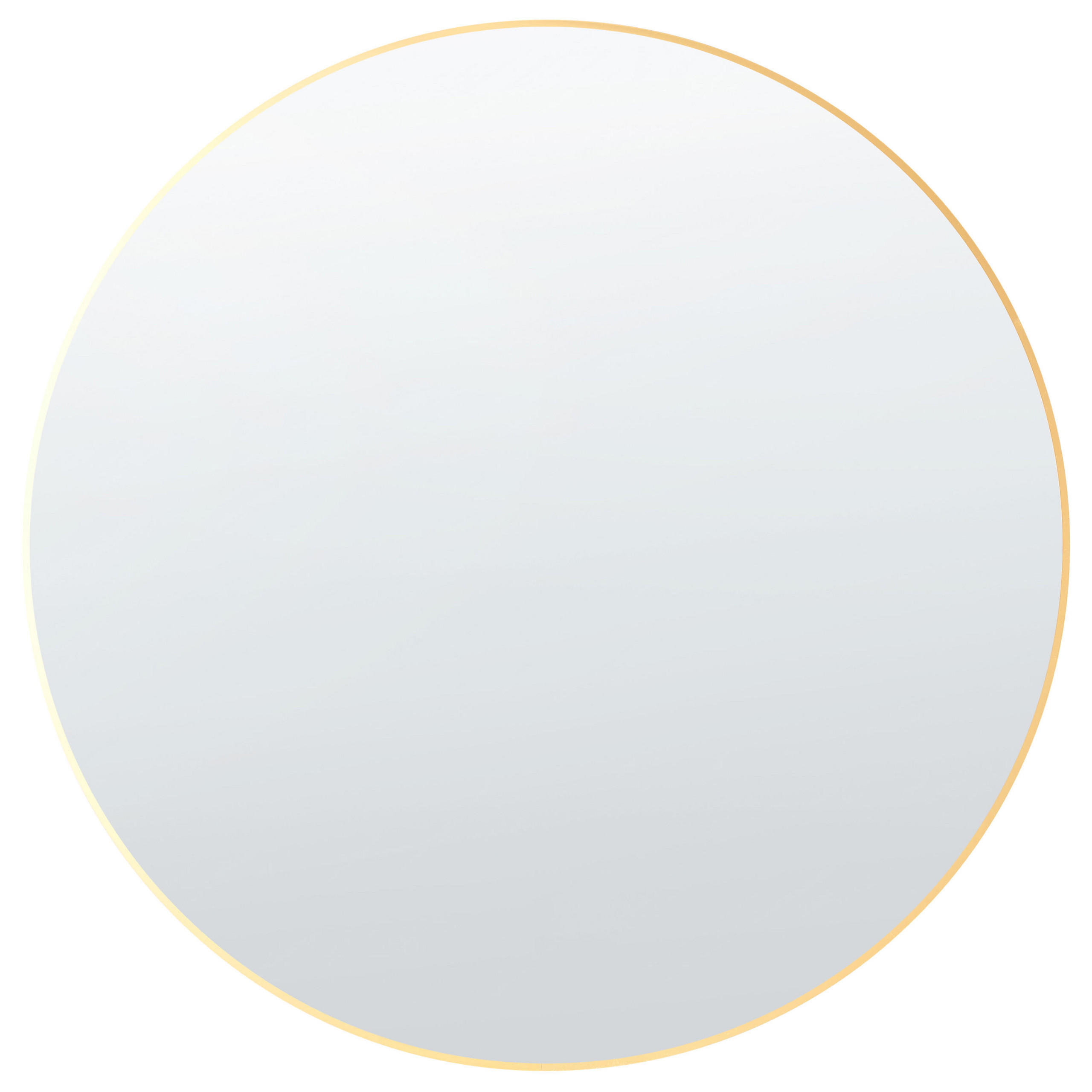 WANDSPIEGEL rund 80/80 cm Gold Annemasse - Goldfarben, Glas (80/3/80cm) - Beliani