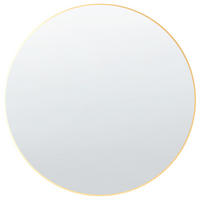 WANDSPIEGEL rund 80/80 cm Gold Annemasse - Goldfarben, Glas (80/3/80cm) - Beliani
