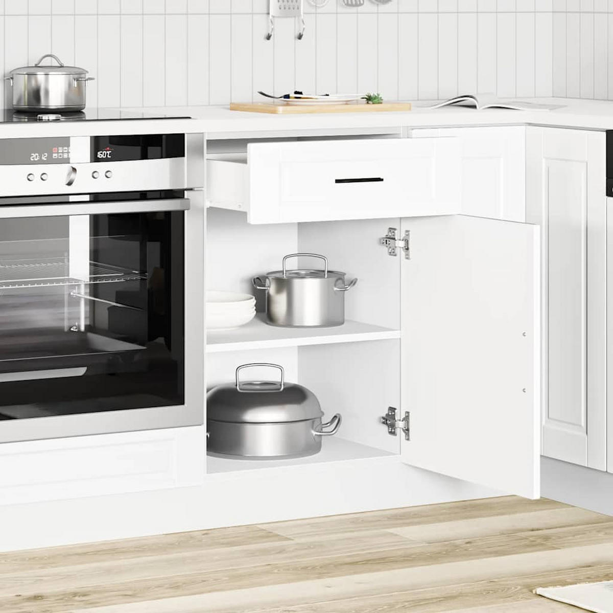 KÜCHENUNTERSCHRANK Porto Weiss Holzwerkstoff - Weiß, Holzwerkstoff (46/81.5/50cm) - vidaXL