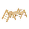 KLETTERDREIECK für Kinder mit Rutsche und Kletterwand - Set, Montessori, Natur - Beige, Holz (140/59/60cm) - MeowBaby