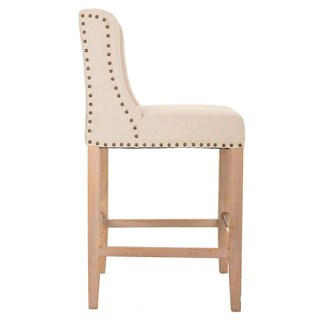 Thumbnail - Wanderlust Barhocker, Beige, Holz, 48x104x58 cm, Esszimmer, Barmöbel, Barhocker