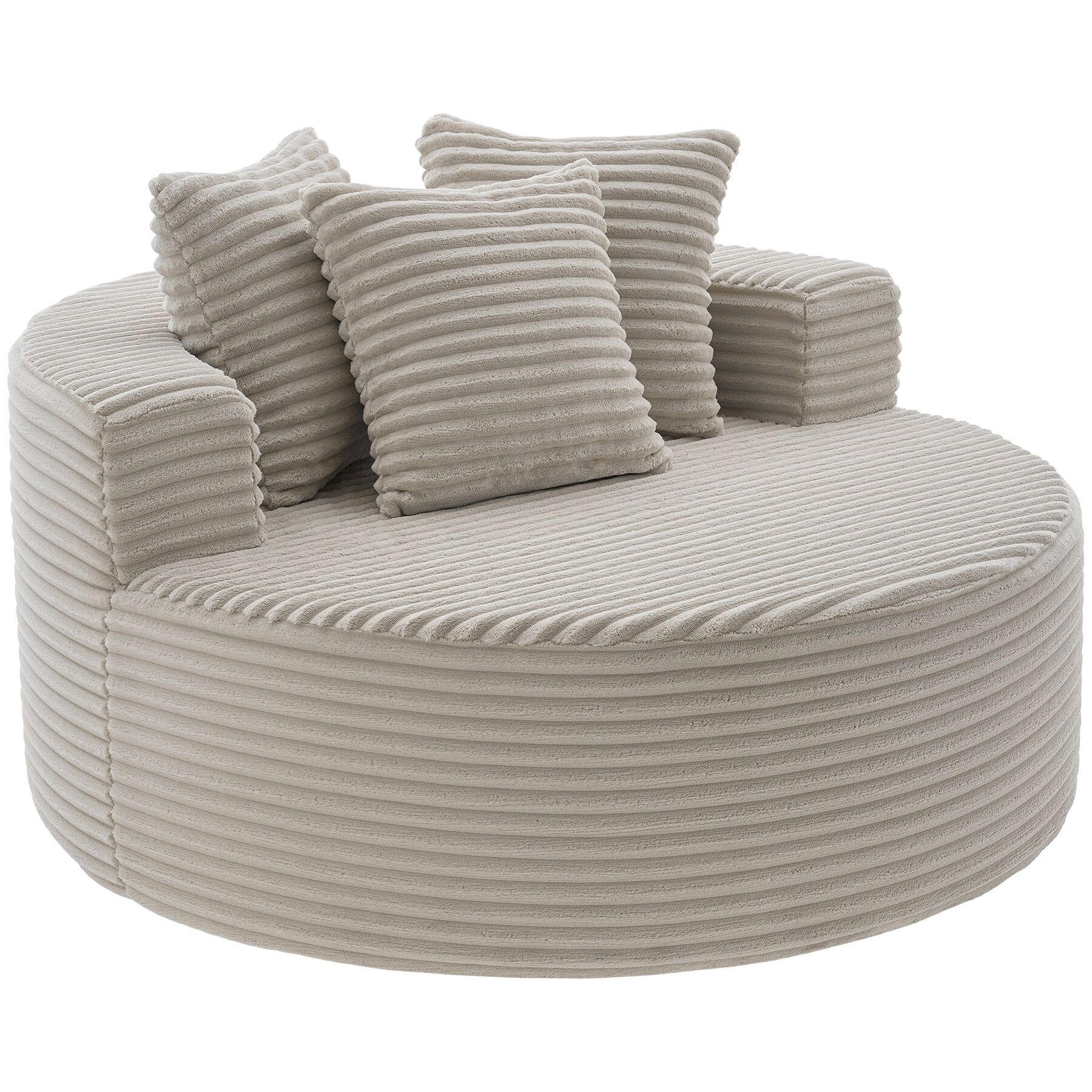 tectake Relaxsessel Beige 127x60x127 cm