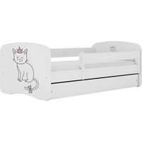 KINDERBETT Emily mit Schublade und Matratze, Weiß 70x140 cm - Altrosa/Weiß, Holzwerkstoff (140/70cm) - WFL GROUP