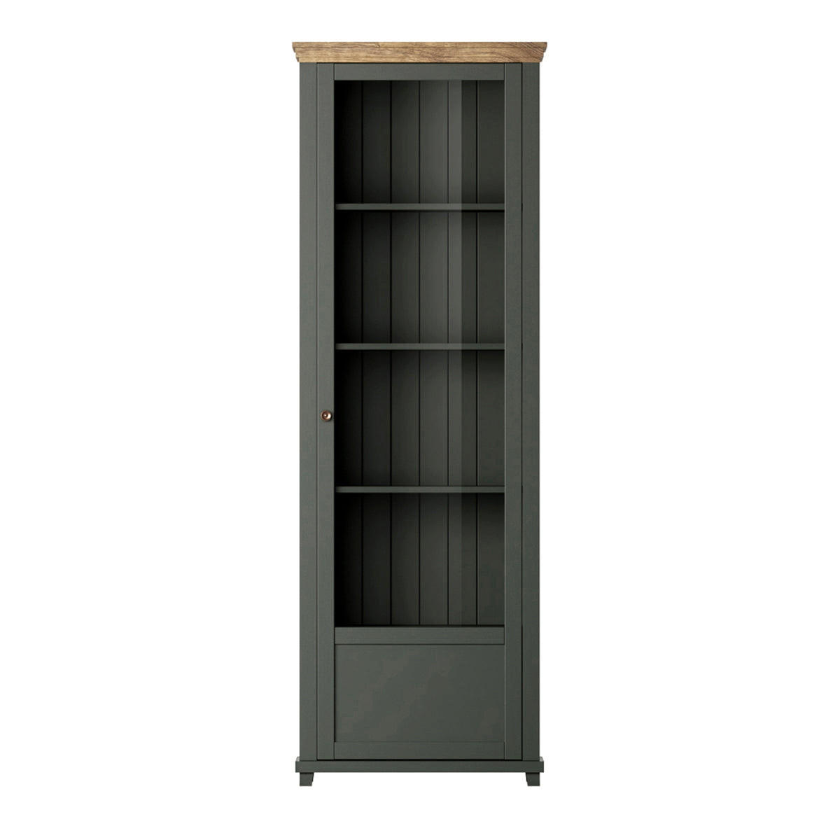 VITRINA Martin Zelena in les - zelena, leseni material (71/200/42cm) - Petits-meubles