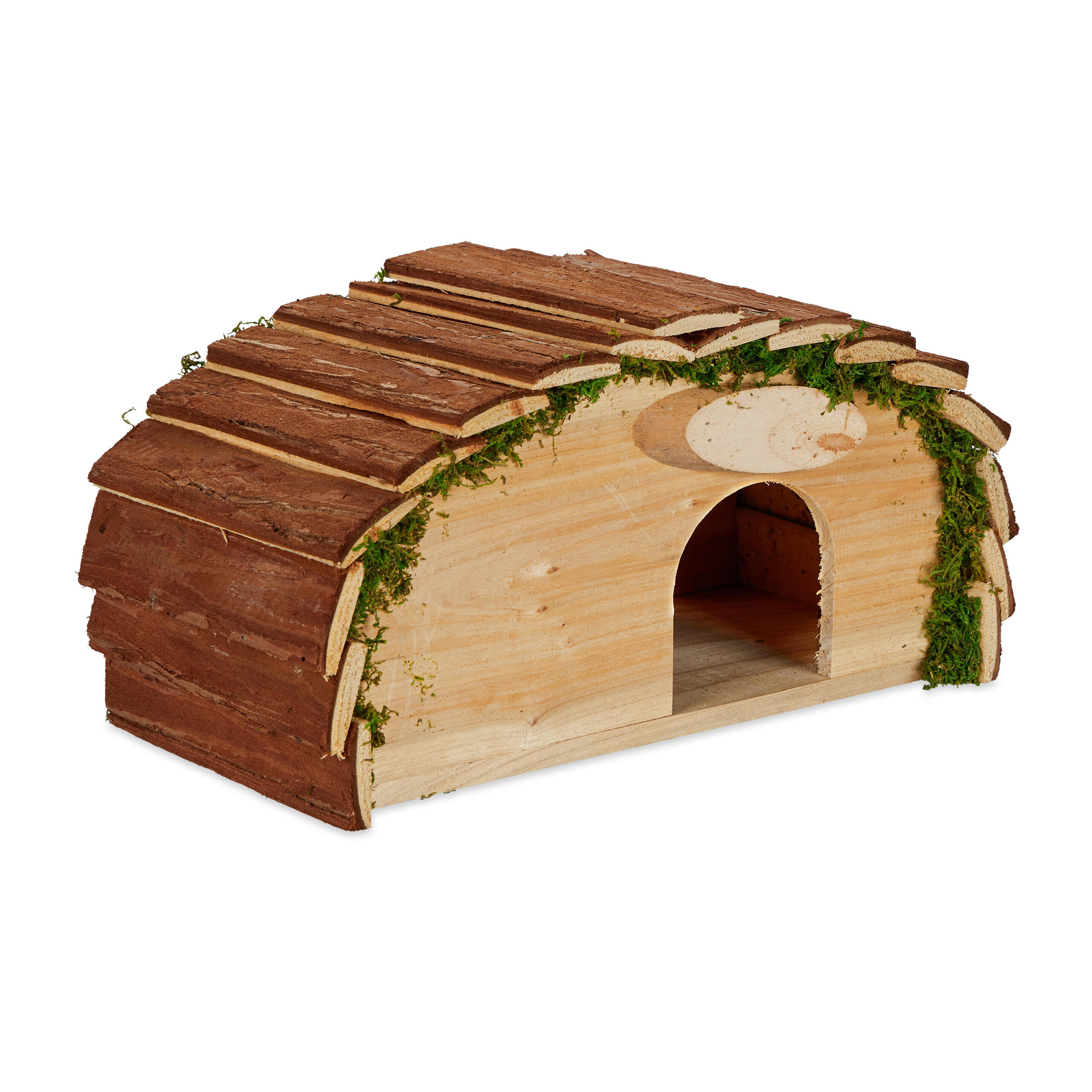 ADĂPOST PENTRU ARICI Natural Verde lemn de brad cu podea 18 cm