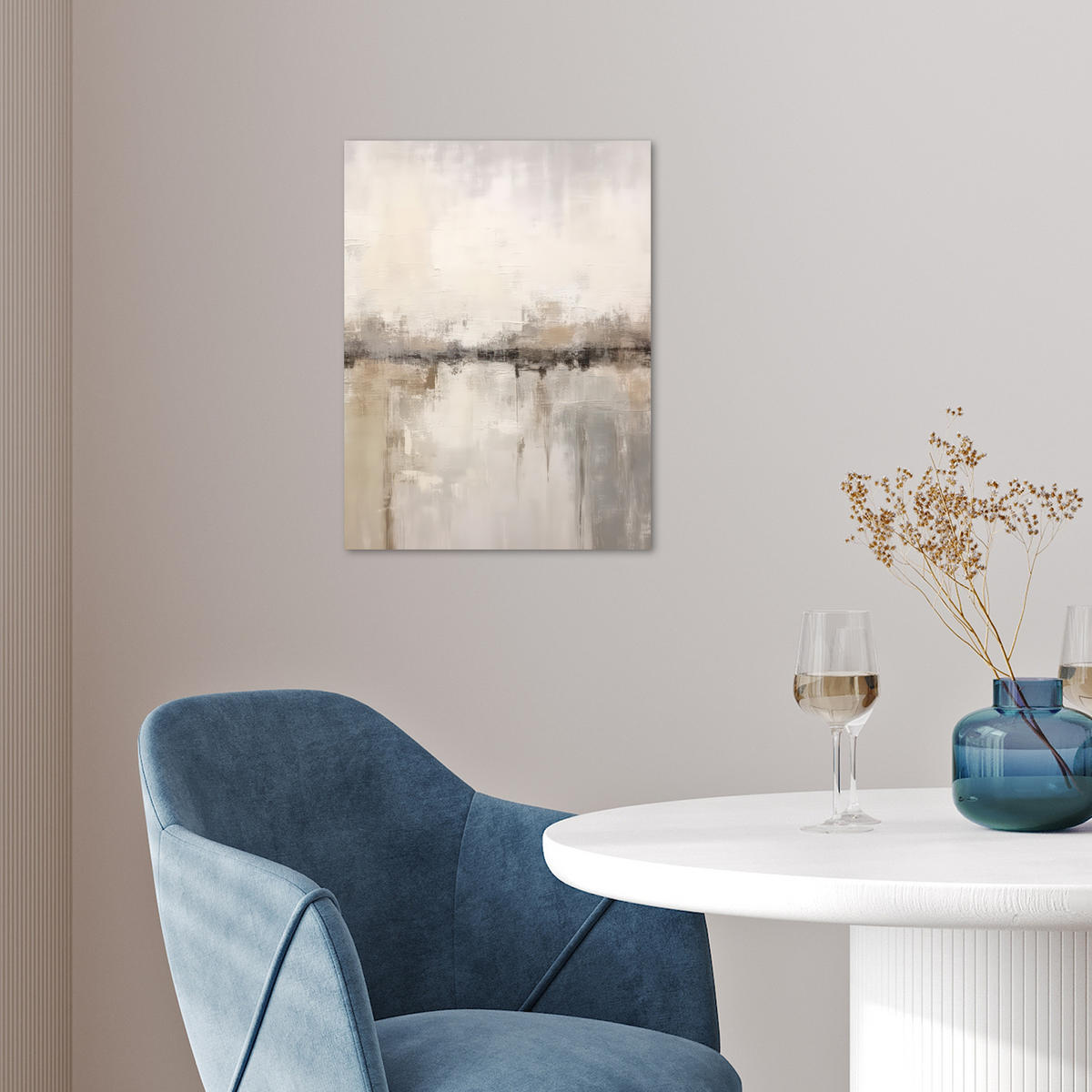 POSTER Moderne Kunst - Abstrakt - Beige 30x40 cm - Beige, Papier (30/40/0.1cm) - MuchoWow