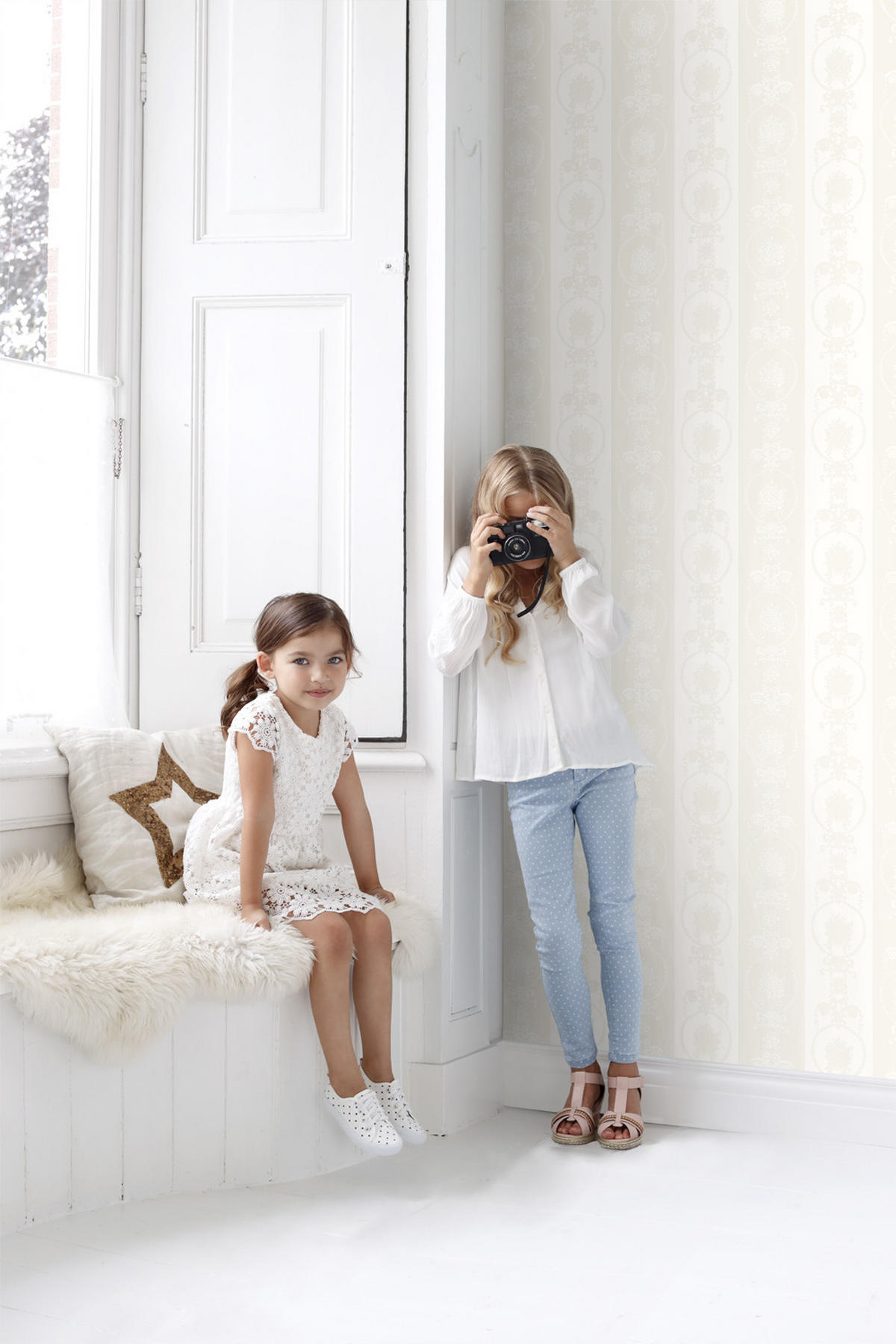 TAPETE Ornamente 53 cm x 10.05 m - Silberfarben, Papier (53/1000cm) - Origin Wallcoverings