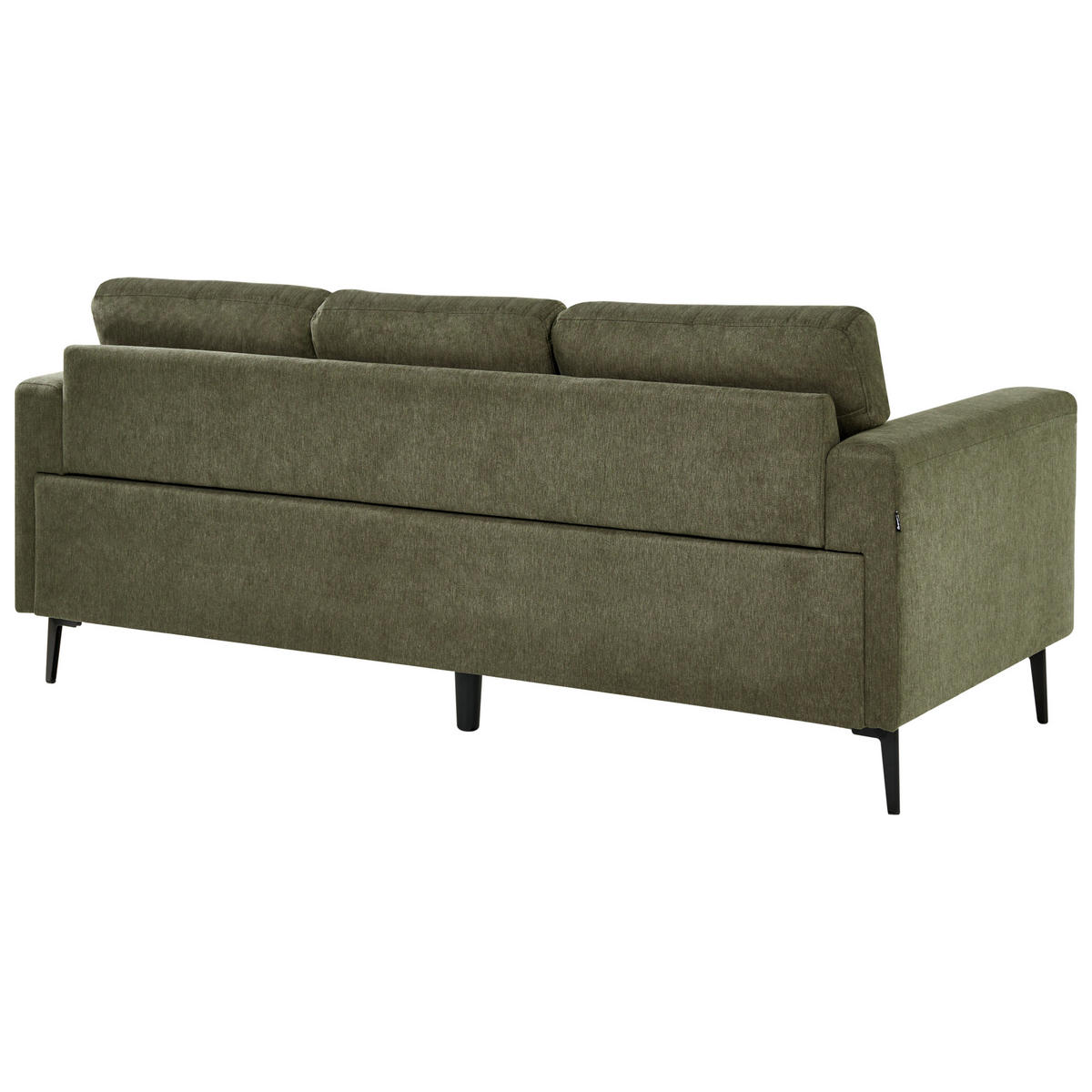 3-SITZER-SOFA Stoff Grün Lousto - Schwarz/Grün, Textil (213/85/65cm) - Beliani