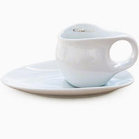 ESPRESSO Tasse mit Untertasse 2 tlg weiß - Weiß, Keramik (0.001L) - Luigi Colani Porzellan