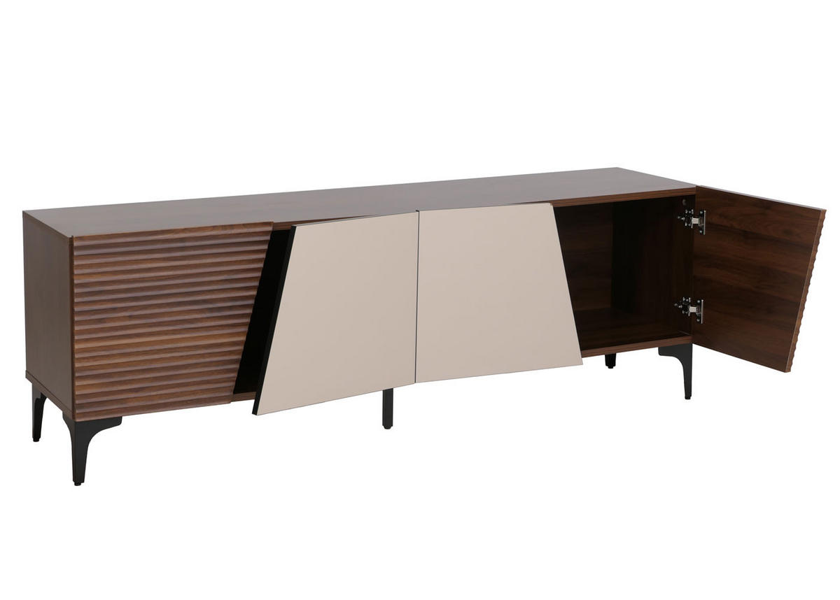 TV-RACK Walnuss Dekor - Walnussfarben, Holz (160/55/42cm) - MCW