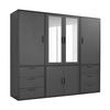 KLEIDERSCHRANK mit Spiegel Der Grenzenlose - Anthrazit, Holzwerkstoff (210/187/58cm) - Mokebo