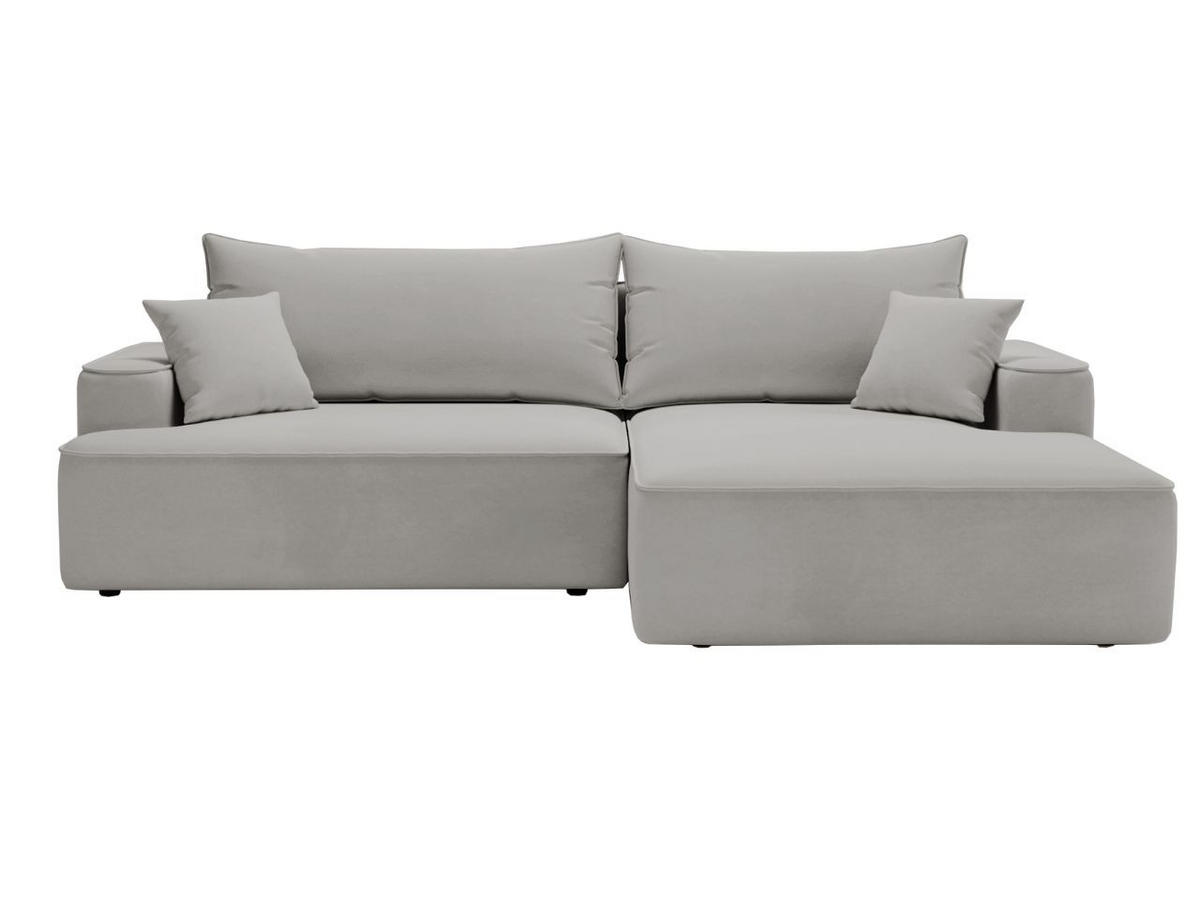 ECKSOFA California Hellgrau Rechts - Hellgrau, Holz/Textil (270/165cm) - Graingold