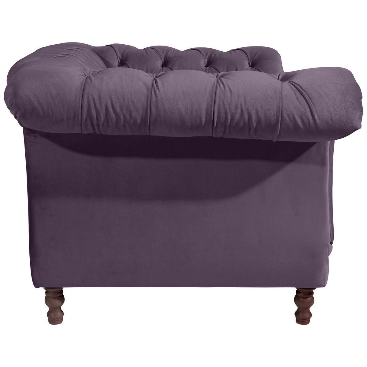 CHESTERFIELD Sessel Kaylin Samtvelours purple - Lila, Kunststoff (100/80/167cm) - 58aufmkessel