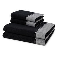 FROTTIERSET Brooklyn 4-teilig - Schwarz, Textil (50/100cm) - MÖVE