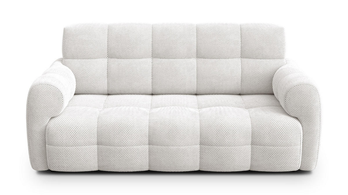 SOFA MELLOW 2,5-Sitzer, creme - Creme/Schwarz, Holz/Textil (183/87/98cm) - Courtois Laville