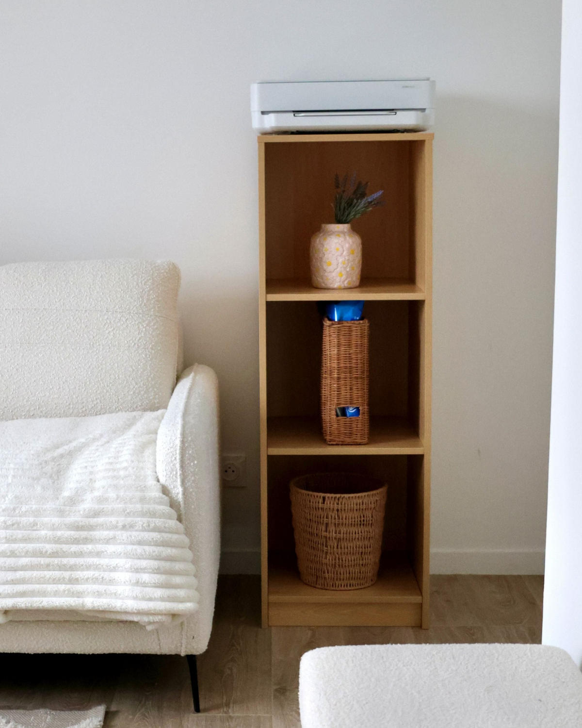 BÜCHERREGAL mit 3 Ebenen 117 cm Hellbraun Zehna - Hellbraun, Holzwerkstoff (40/117/40cm) - Beliani