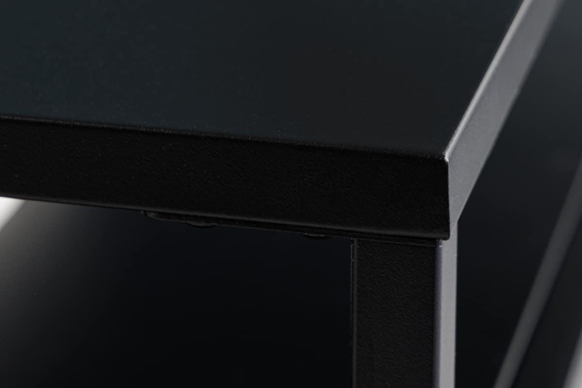 COUCHTISCH DURA STEEL Stahl rechteckig Schwarz 100cm - Schwarz, Metall (60/100/45cm) - riess-ambiente