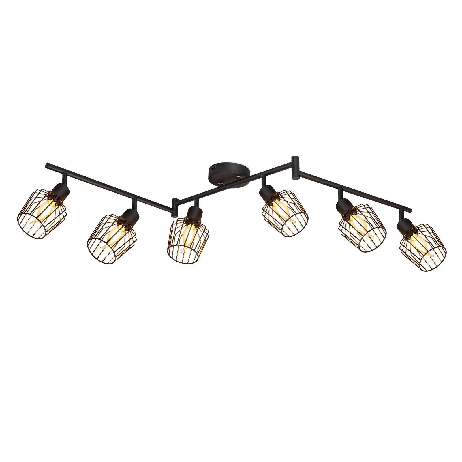 STRAHLER Dynamisch 6-flammig 122/20/10 cm - Schwarz, Metall (122/20/10cm) - ZMH