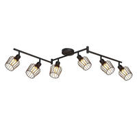 STRAHLER Dynamisch 6-flammig 122/20/10 cm - Schwarz, Metall (122/20/10cm) - ZMH