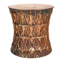 HOCKER aus Metall, golden, 36x34cm - Goldfarben, Metall (35.5/34/35.5cm) - Wanderlust