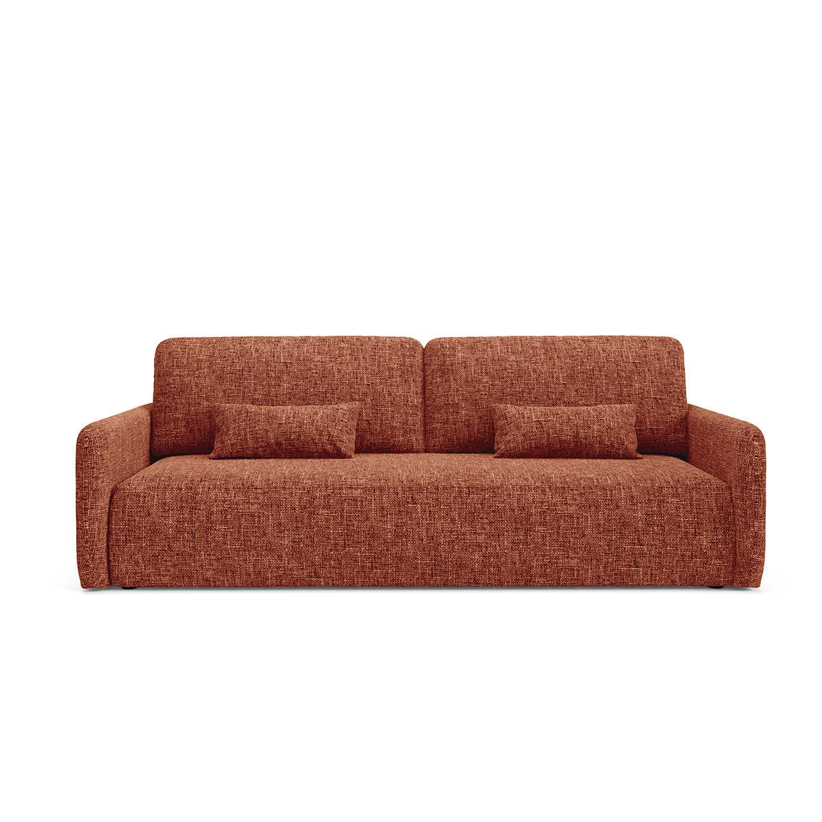 SOFA Lazare 3 Sitzplätze Terracotta - Orange, Holz (217/86/102cm) - Petits-meubles