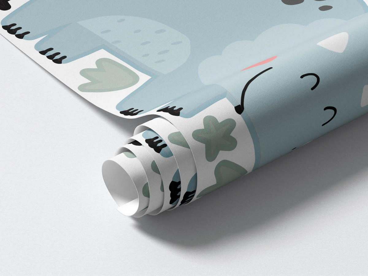 WANDAUFKLEBER 100x148cm - Dino-Familie - Multicolor, Kunststoff (100/148/0.1cm) - Wallfluent