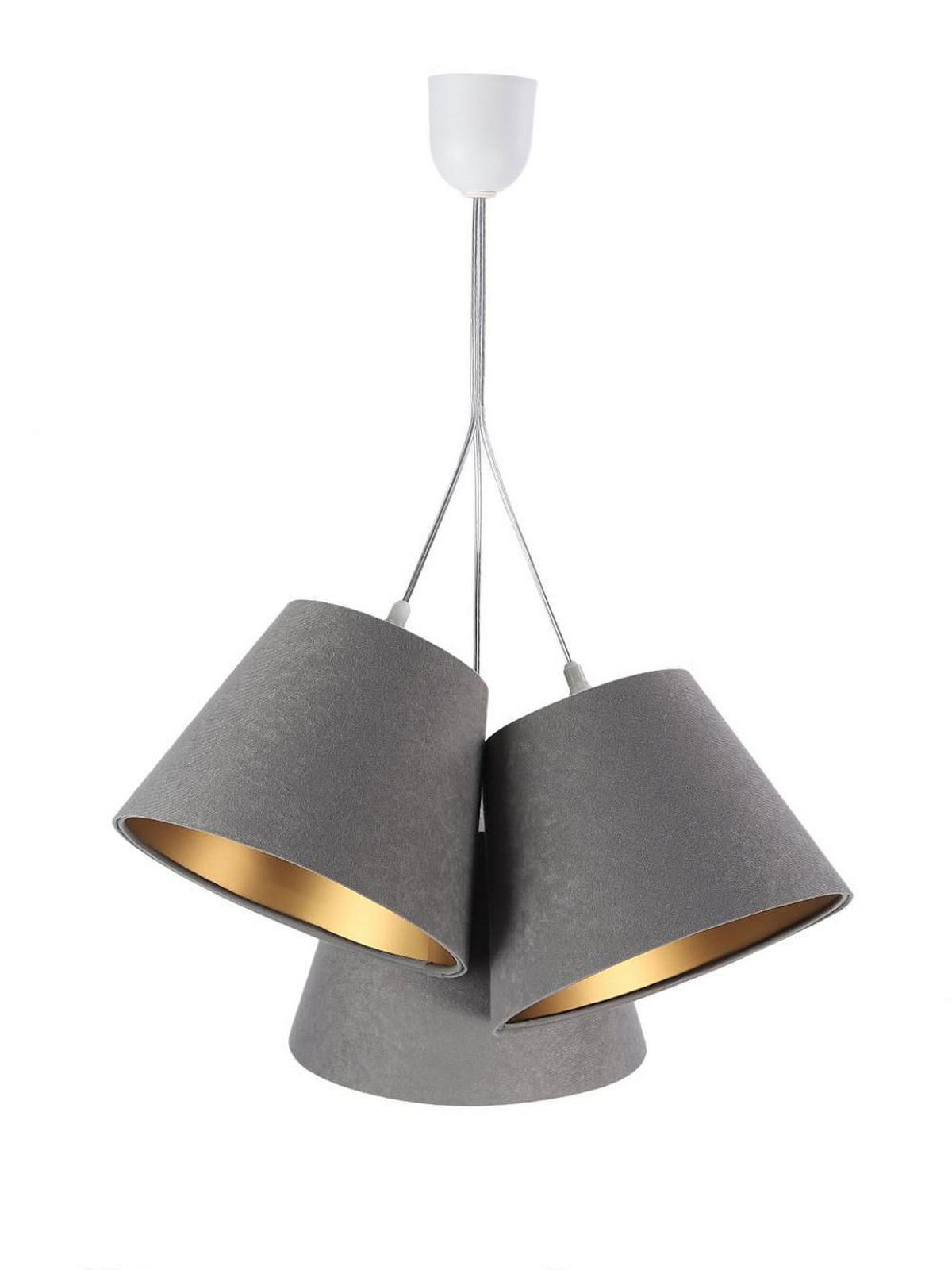 HÄNGELEUCHTE Grau 26/19 cm - Goldfarben, Kunststoff (26/0.8/19cm) - ONZENO
