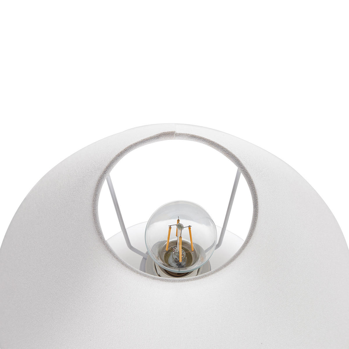 TISCHLAMPE Limia 34/34/41 cm - Weiß, Keramik (34/34/41cm) - Beliani