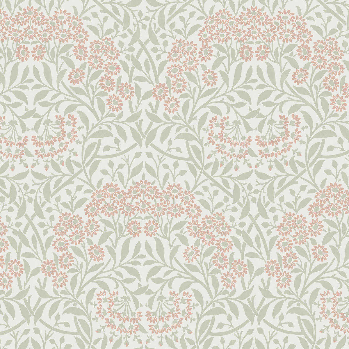 VLIESTAPETE Herbstaster 1000x52cm - Salbeigrün, Papier/Kunststoff (52/1000cm) - William Morris at Home