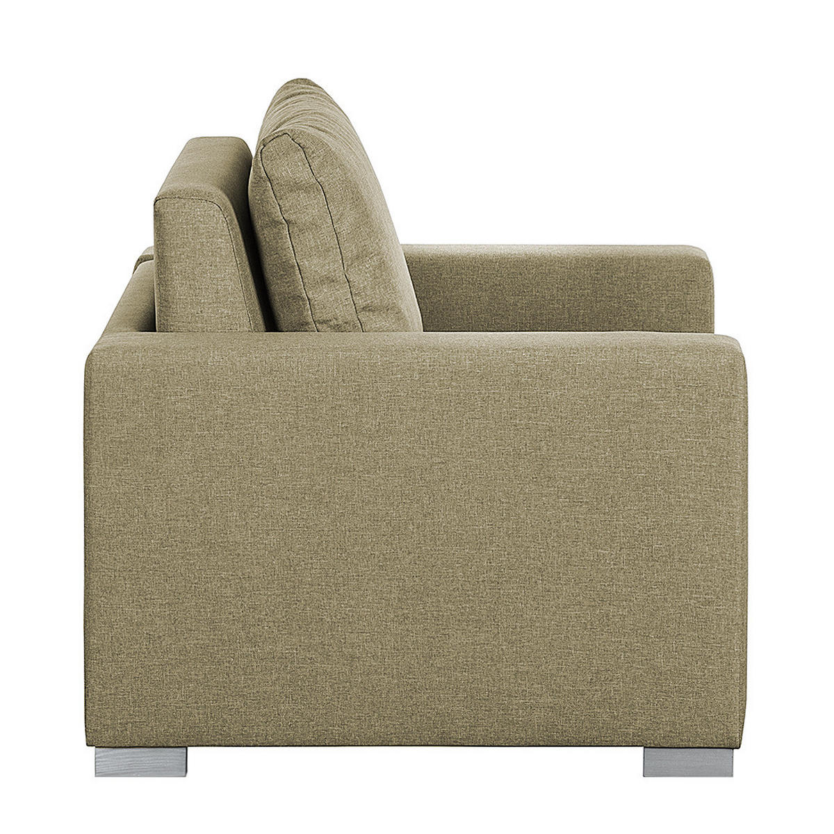 SCHLAFSESSEL - Beige/Silberfarben, Textil (110/90/90cm) - home24