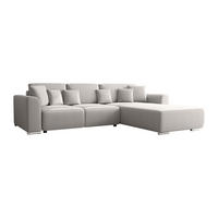 ECKSOFA mit Schlaffunktion - Ecke wechselbar - Stoff - Hellgrau - MELTANA - Hellgrau, Textil (293/195cm) - Vente-Unique