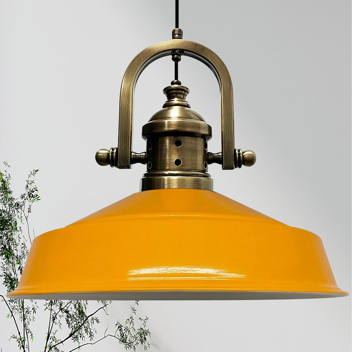 HÄNGELAMPE Industrial Asletl-Marine Vintage 41/33 cm - Gelb, Metall (41/33cm)